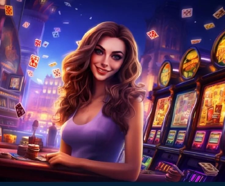 Antarmuka kontrol Bikini Paradise dengan tombol spin dan pengaturan taruhan